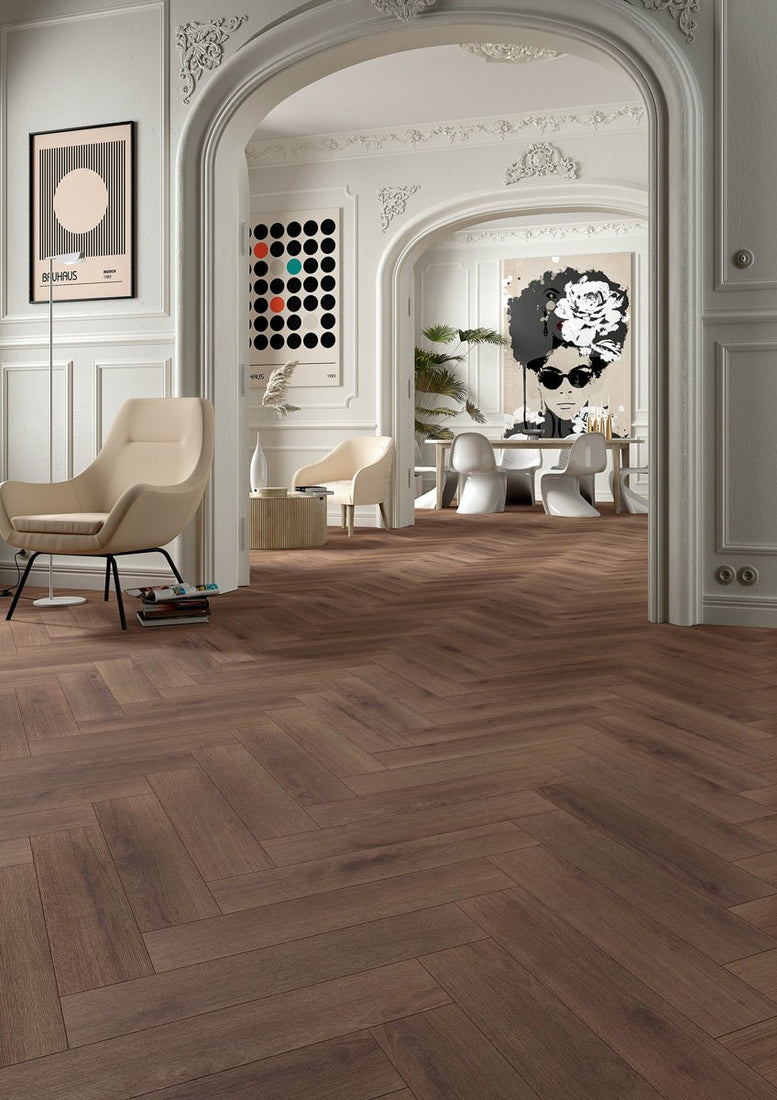 Floer Rovere marrone profondo Laminato ibrido a spina di pesce FLR - 1624 - Solza-it.staging.clonabledemo.net