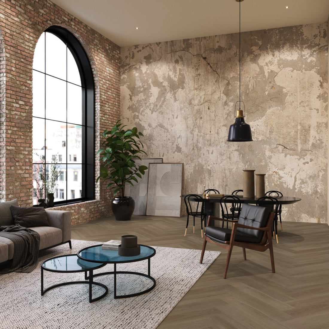 Floorlife YUP XL Brentford Rovere scuro Whalebone EVC - Click PVC SRC - 7051200419 - Solza.it