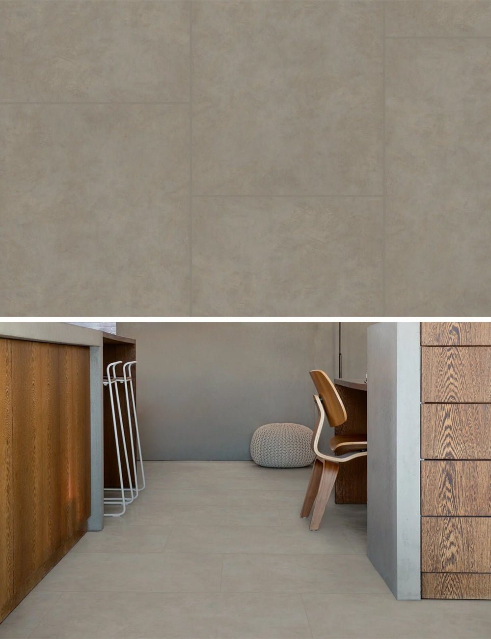 Floorify Oyster F015 - PVC a incastro con piastrelle di grandi dimensioni