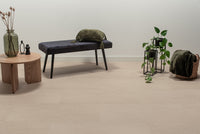 Pavimento in piastrelle beige effetto cemento Click PVC FLR-3800