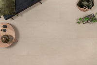 Pavimento in piastrelle beige effetto cemento Click PVC FLR-3800