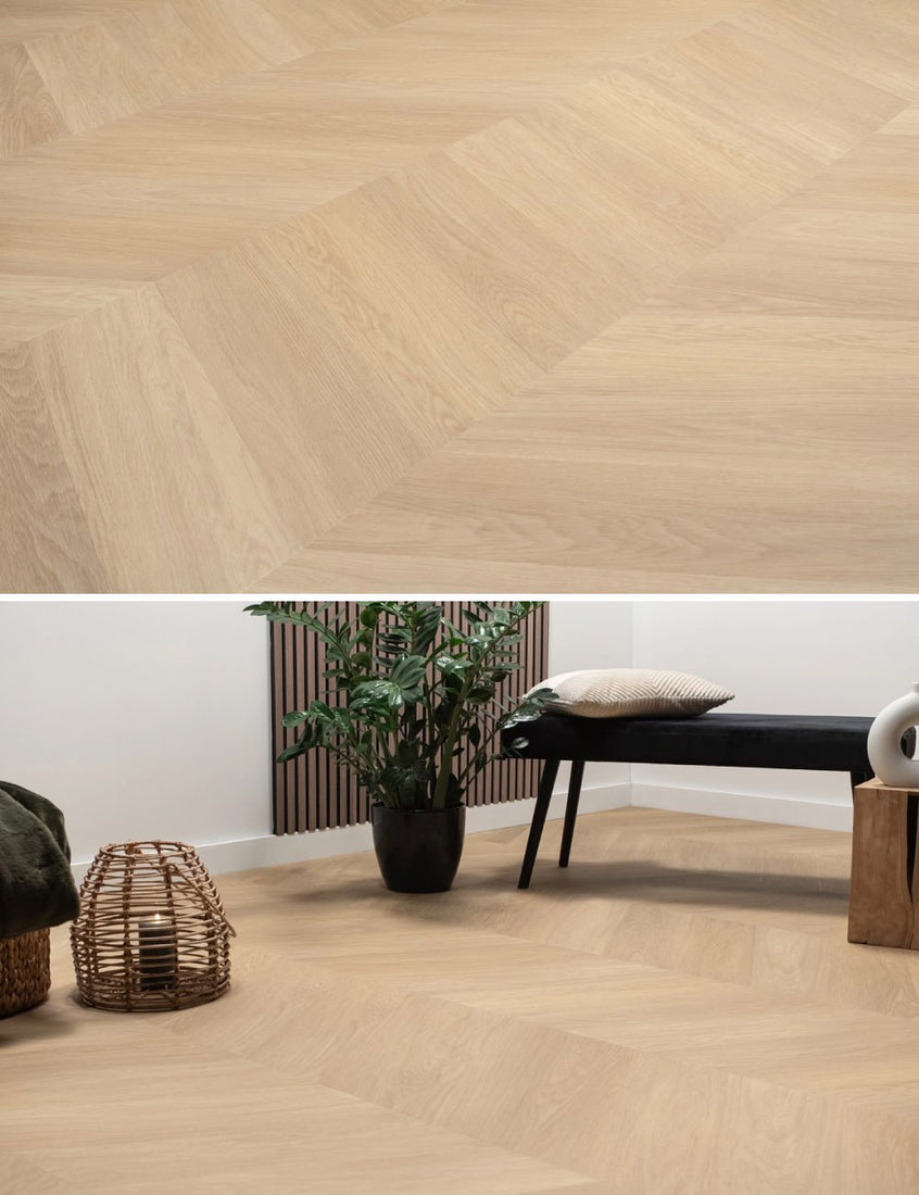 Floer Chevron Pasta PVC Rovere Naturale MEGAMAT FLR-3571 - Punta Ungherese - Solza.it
