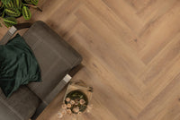 Floer a spina di pesce in PVC noce stretto FLR-3912 - MEGAMAT