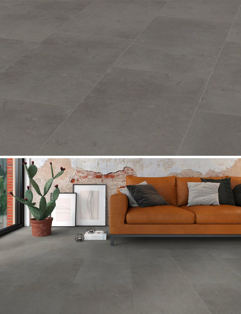 Vivafloors Fjords - Effetto cemento grigio scuro 1810 - Piastrelle in PVC a incastro - Solza-it.staging.clonabledemo.net
