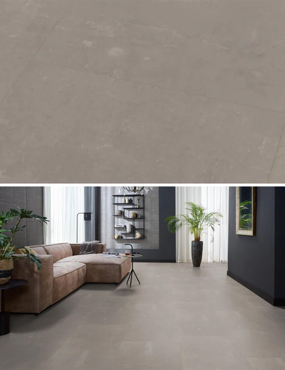 Floorlife Click PVC Piastrella Victoria Grigio Chiaro 6211 SRC - Piastrella 61 x 61 cm - Solza.it