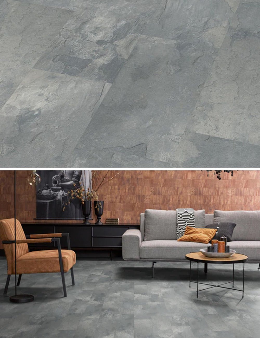 Piastrella in laminato Floorlife Madison Square Aqua Mid Grey 6399 - Solza.it