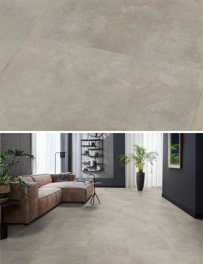 Floorlife Victoria Beige 5210 Piastrella in PVC Dryback - Pavimento in cemento 61x61 cm - Solza.it