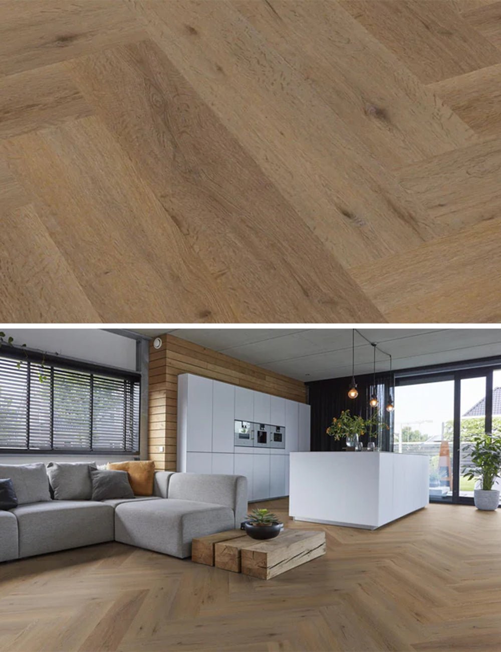 Floorlife a spina di pesce Click PVC YUP Leyton a spina di pesce Rovere naturale 2822 SRC - Solza.it
