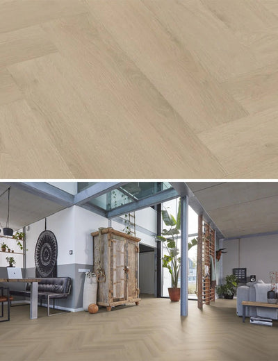 Floorlife Spina di pesce Click PVC YUP Merton Spina di pesce Beige 7610 - Solza.it