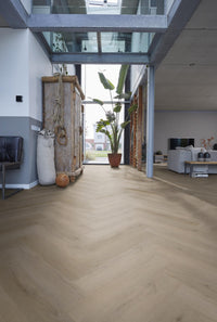 Floorlife Yup Leyton Herringbone Light Oak PVC Dryback - A spina di pesce a grana stretta - Solza.it