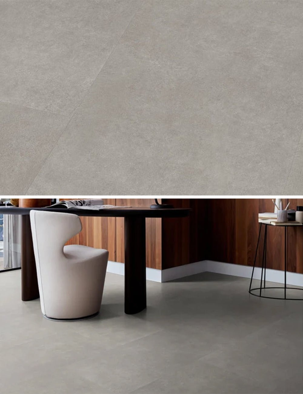 vtwonen Pavimento in PVC Basic Grigio Chiaro Dryback - Piastrelle effetto cemento 91,4 x 45,7 cm - Solza-it.staging.clonabledemo.net